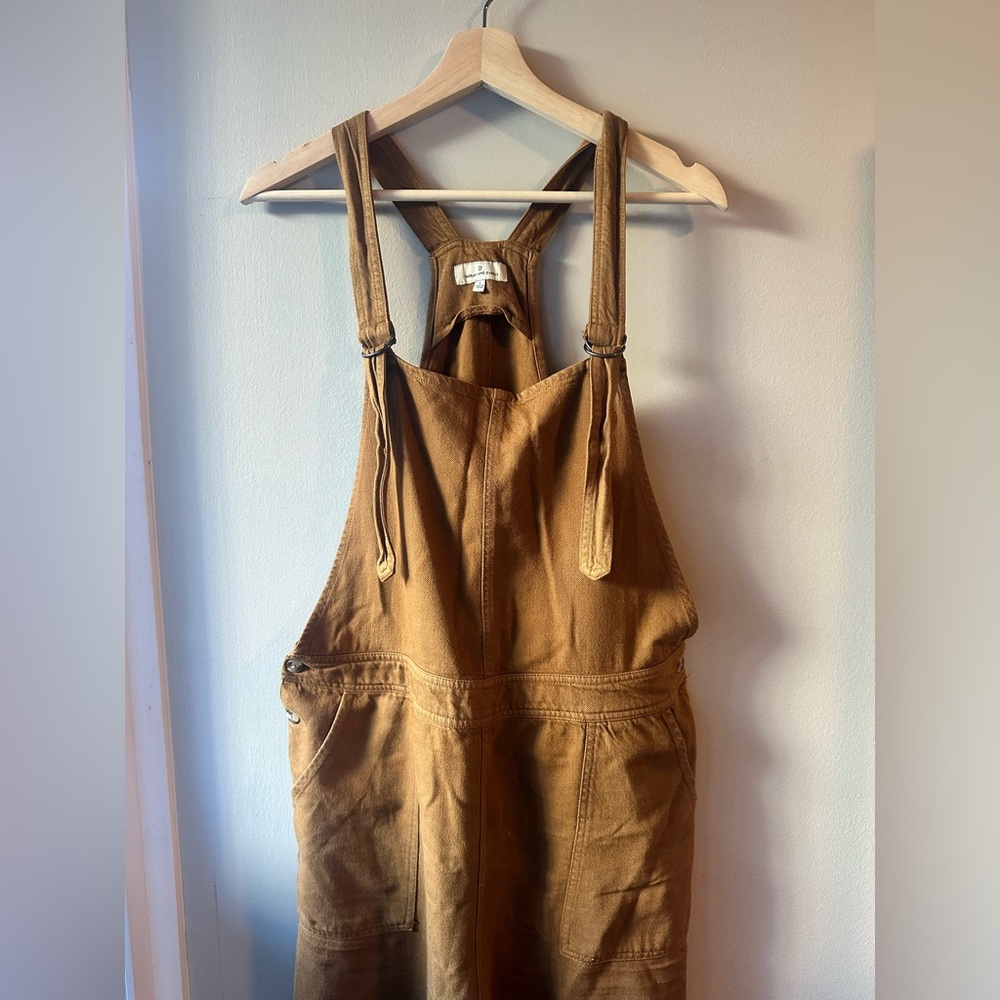 Size L Thread + Supply brown overalls romper